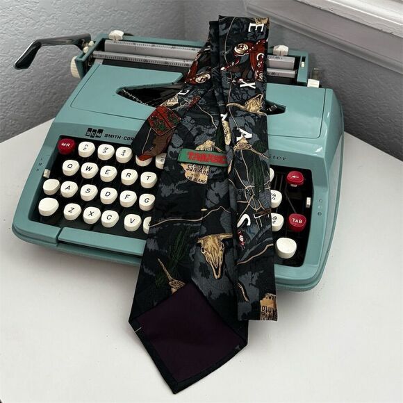 Texas Themed Tie with Tabasco Print - Picture 7 of 7